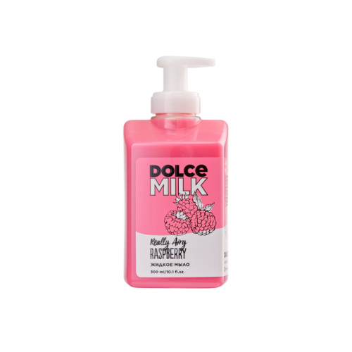 DOLCE MILK Really Airy Raspberry Liquid Soap – Moisturizing Hand Wash with Milk Proteins, 300 ml