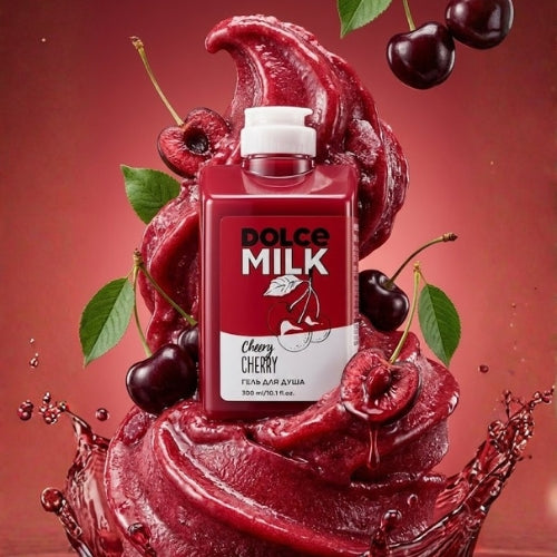 DOLCE MILK Cheery Cherry Shower Gel – Moisturizing & Gentle Cleansing with Milk Proteins, 300 ml