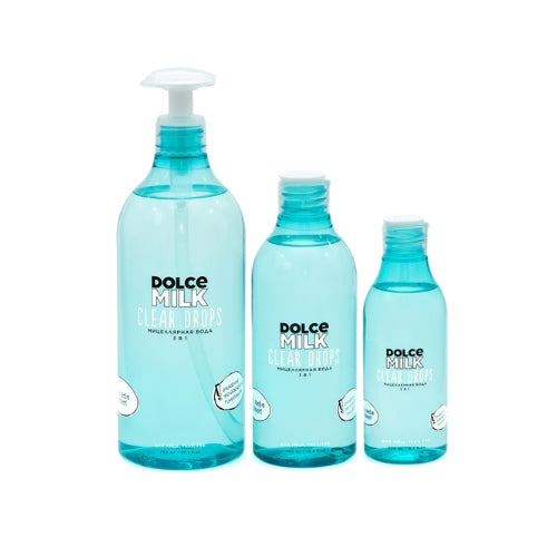 DOLCE MILK Clear Drops Micellar Water – Gentle Makeup Remover with Coconut Milk & Okra Extract, 200 ml