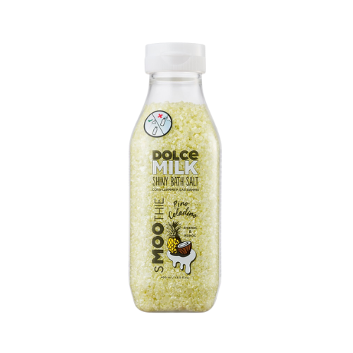 DOLCE MILK Shiny Bath Salt “Pino Coladino” – Pineapple & Coconut Tropical Glow, 400 ml