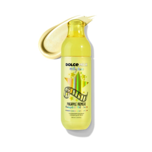 DOLCE MILK Milky Stars Pineapple Premiere Fragrance Body Lotion – Hydrating & Shimmering Perfumed Lotion, 200 ml