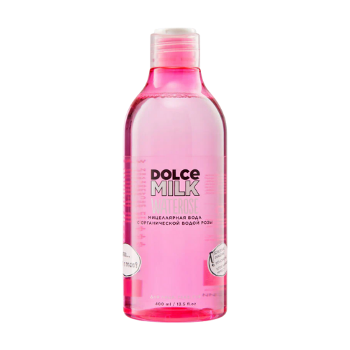 DOLCE MILK Waterose Micellar Water – Gentle Rose Makeup Remover with Milk Proteins & Betaine, 400 ml