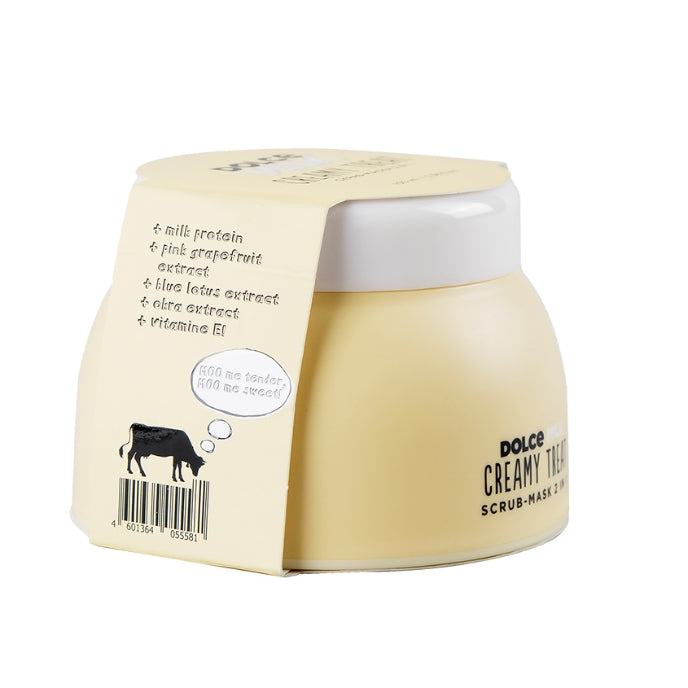 DOLCE MILK Creamy Treat 2-in-1 Scrub & Mask – Gentle Exfoliating and Nourishing Face Treatment, 100 ml