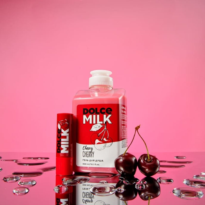 DOLCE MILK Cheery Cherry Shower Gel – Moisturizing & Gentle Cleansing with Milk Proteins, 300 ml