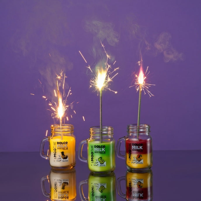 DOLCE MILK Chaotic Exotic Smoothie Candle – Mango & Passion Fruit Aromatic Candle, 85 g