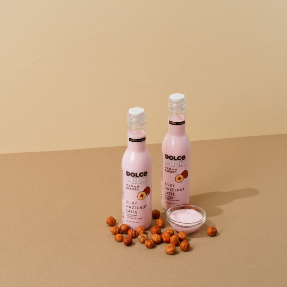 DOLCE MILK Vegan Barista Body Milk “Silky Hazelnut Latte” – Deeply Moisturizing Vegan Body Milk, 200 ml