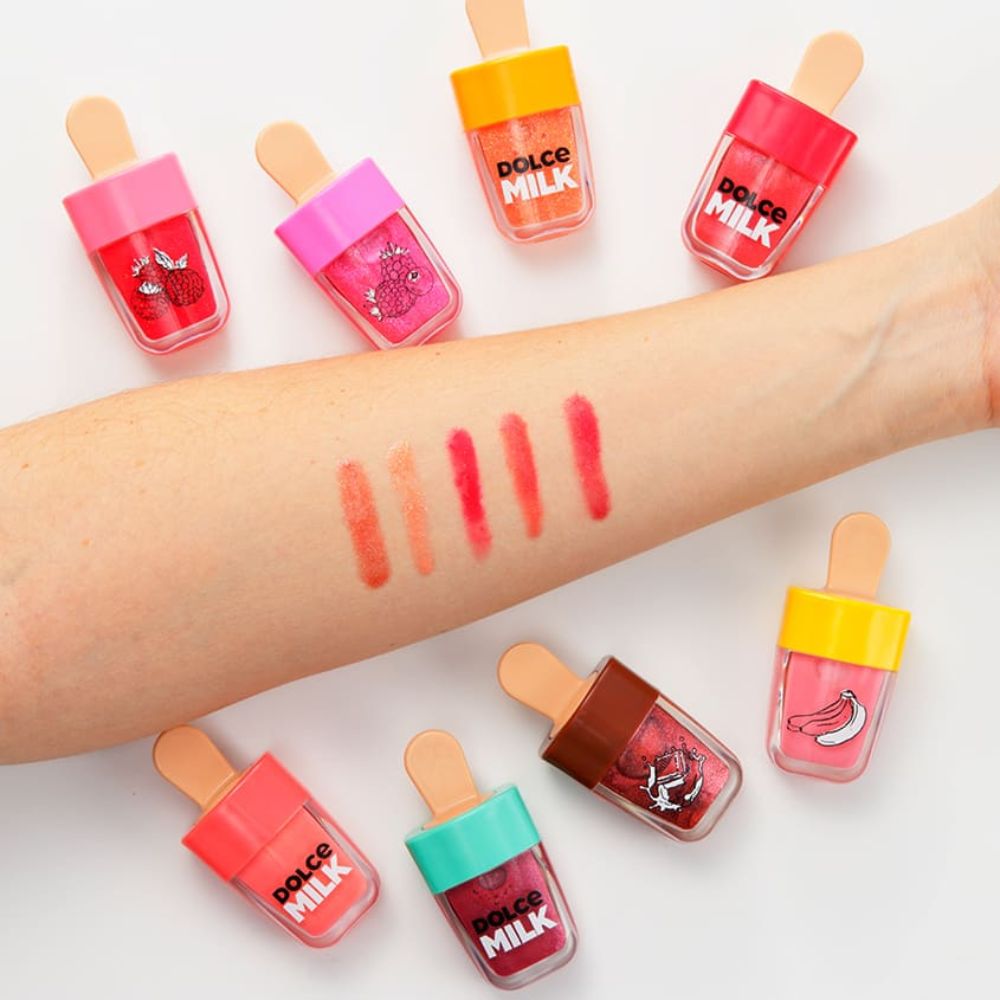 DOLCE MILK Lip Gloss “Mint Hint & Choco Latte” – Moisturizing Lip Shine, 6 ml