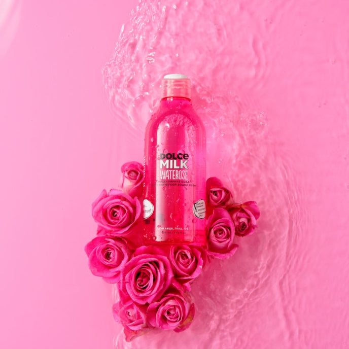 DOLCE MILK Waterose Micellar Water – Gentle Rose Makeup Remover with Milk Proteins & Betaine, 400 ml