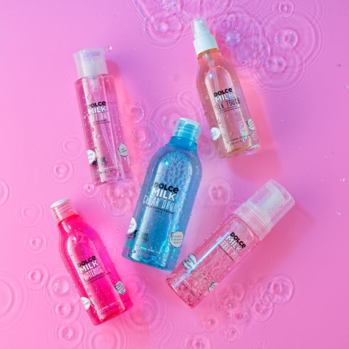 DOLCE MILK Waterose Micellar Water – Gentle Rose Makeup Remover with Milk Proteins & Betaine, 400 ml