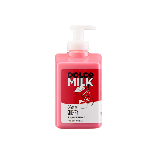 DOLCE MILK Liquid Soap “Cheery Cherry” – Moisturizing Hand Wash with Milk Proteins, 300 ml