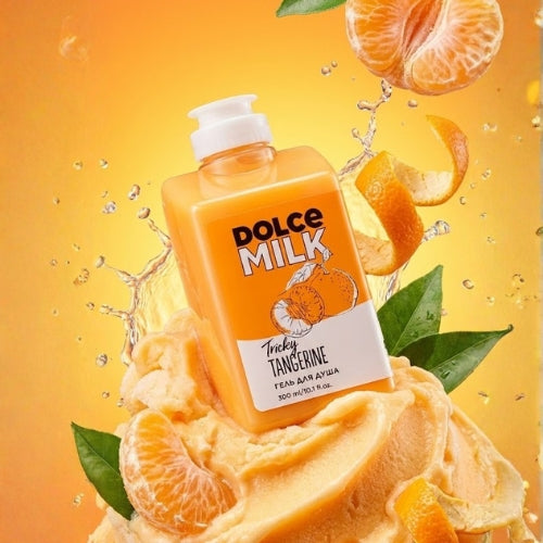 DOLCE MILK Tricky Tangerine Shower Gel – Moisturizing Body Cleanser with Milk Proteins, 300 ml