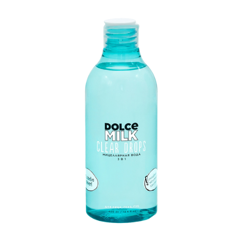 DOLCE MILK Clear Drops Micellar Water – Gentle Makeup Remover with Coconut Milk & Okra Extract, 400 ml