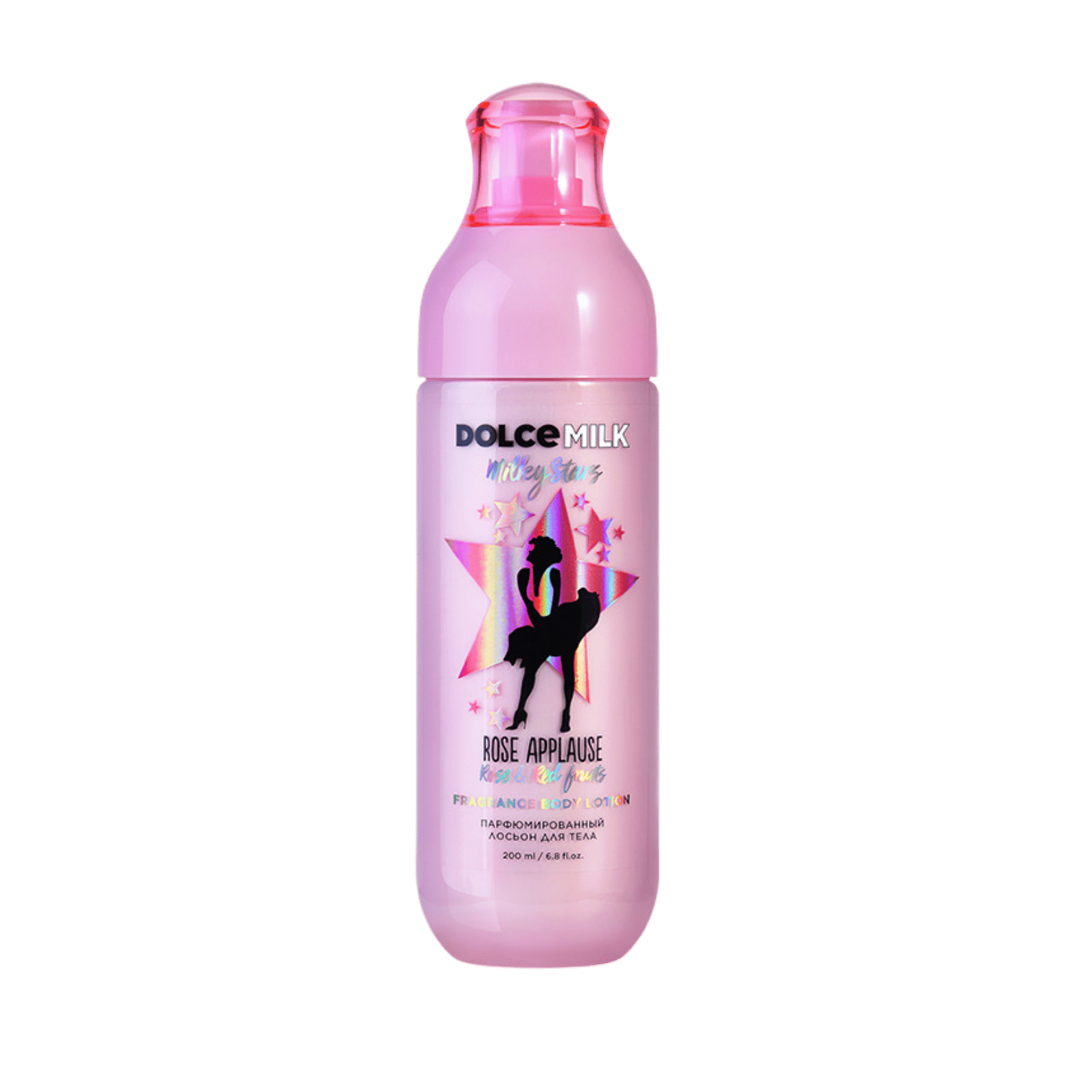 DOLCE MILK Milky Stars Rose Applause Fragrance Body Lotion – Moisturizing Shimmer Lotion with Rose & Red Fruits, 200 ml