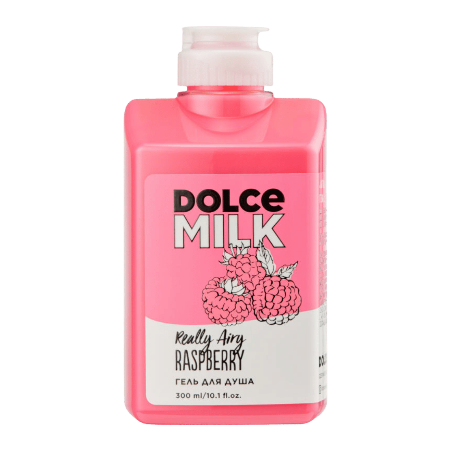 DOLCE MILK Really Airy Raspberry Shower Gel – Moisturizing & Gentle Cleansing with Milk Proteins, 300 ml