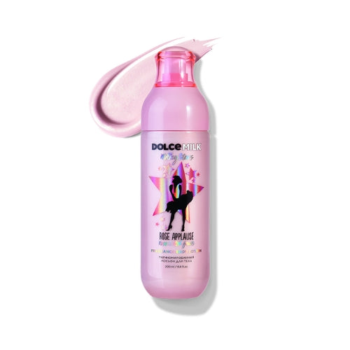 DOLCE MILK Milky Stars Rose Applause Fragrance Body Lotion – Moisturizing Shimmer Lotion with Rose & Red Fruits, 200 ml