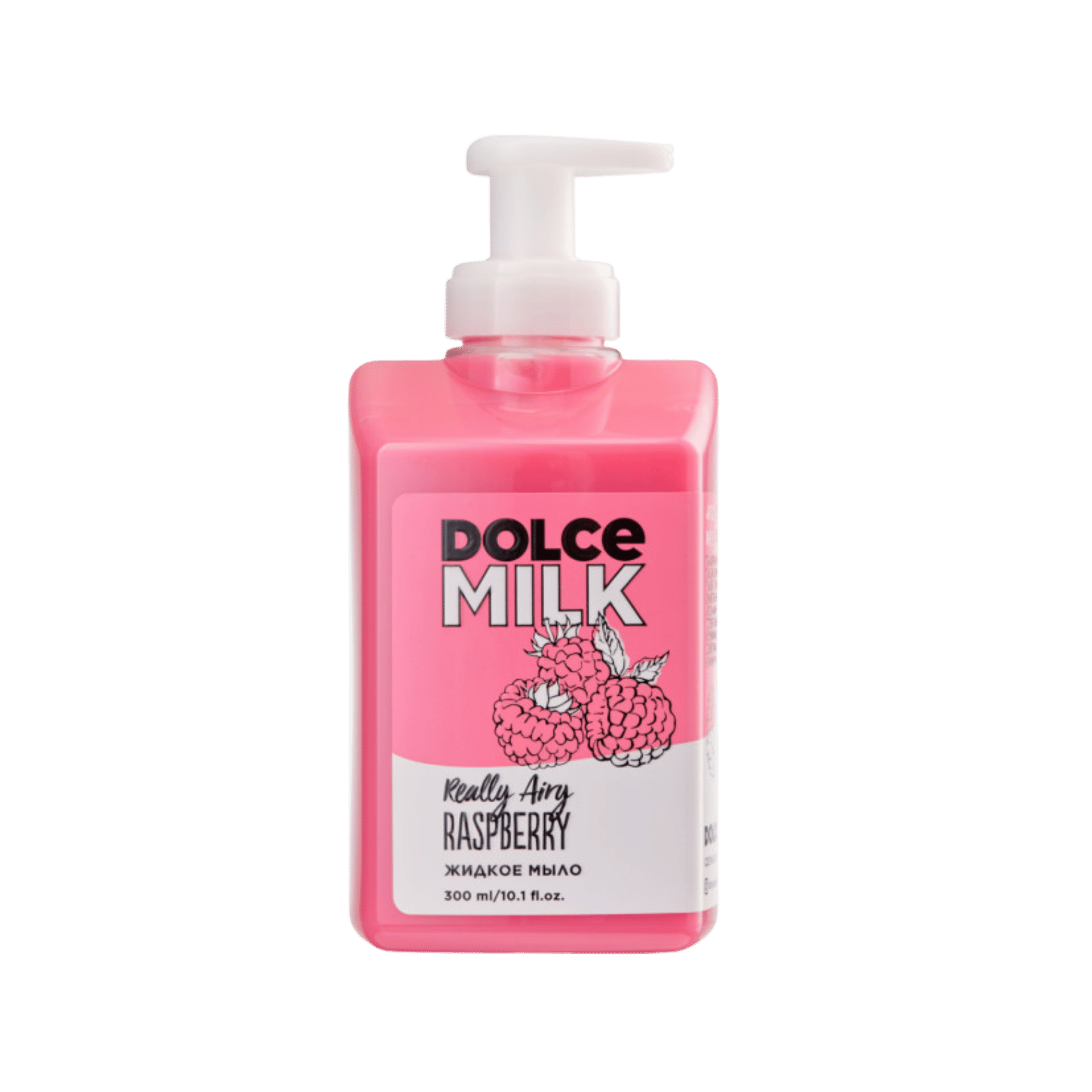 DOLCE MILK Really Airy Raspberry Liquid Soap – Moisturizing Hand Wash with Milk Proteins, 300 ml