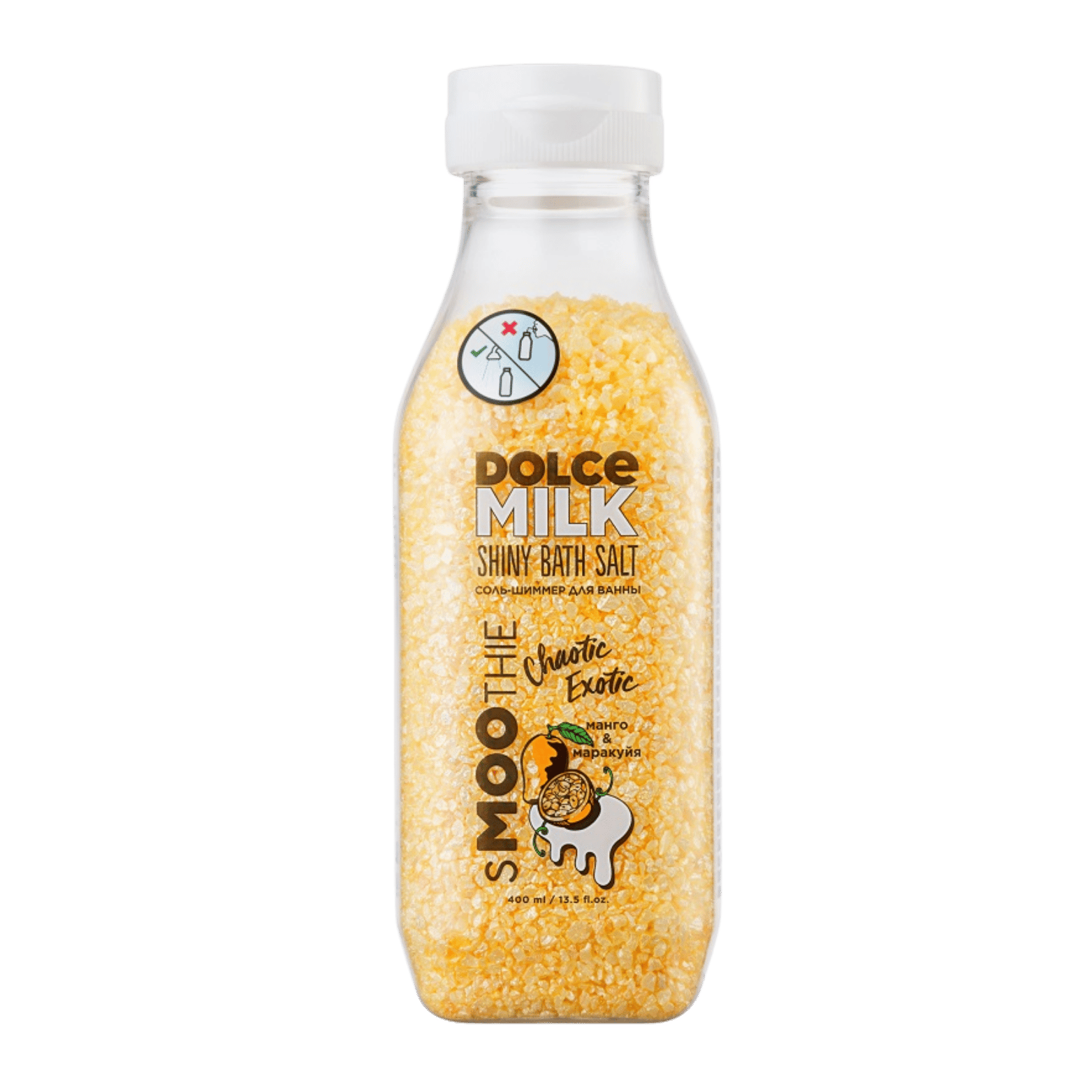 DOLCE MILK Chaotic Exotic Shower Gel Smoothie – Mango & Milk Protein Energizing Formula, 400 ml