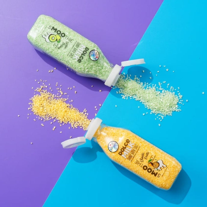 DOLCE MILK Shiny Bath Salt Chaotic Exotic – Mango Extract & Shimmery Relaxing Bath Salt, 400 ml