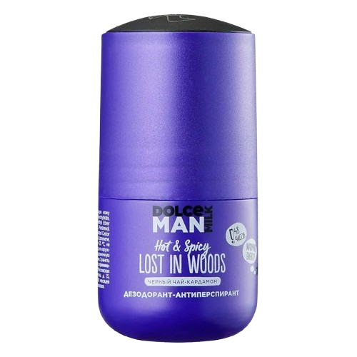 DOLCE MILK Lost In Woods Roll-On Antiperspirant for Men – 48-Hour Protection with Allantoin & Panthenol, 50 ml